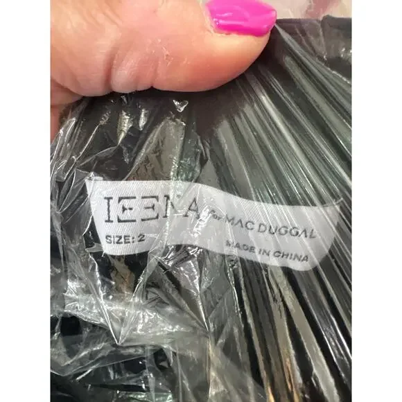 Mac Duggal 27457 Halter Neck Pleated Jumpsuit in Black Size 2 NWT in Plastic - Picture 4 of 6